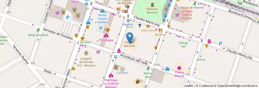 Mapa de ubicacion de Colegio San José en 阿根廷, 布宜诺斯艾利斯省, Partido De Moreno, Moreno.