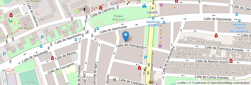 Mapa de ubicacion de Colegio San José - Lucero en España, Comunidad De Madrid, Comunidad De Madrid, Área Metropolitana De Madrid Y Corredor Del Henares, Madrid.
