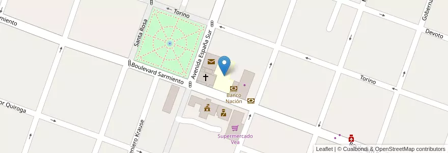 Mapa de ubicacion de Colegio San Juan Pablo II en Аргентина, Сан-Хуан, Чили, Rawson.