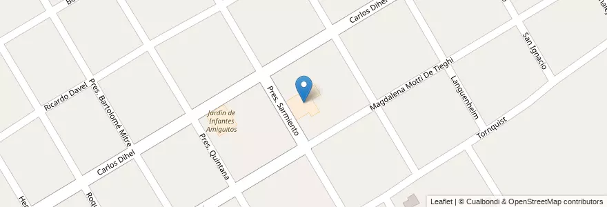 Mapa de ubicacion de Colegio San Marcos en アルゼンチン, ブエノスアイレス州, Partido De Almirante Brown, Longchamps.