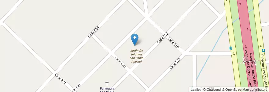 Mapa de ubicacion de Colegio San Pablo Apostol en Argentina, Provincia Di Buenos Aires, Partido De Berazategui, El Pato.