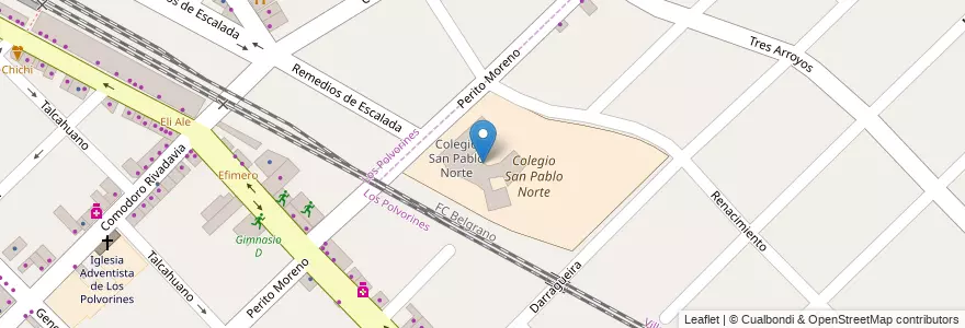 Mapa de ubicacion de Colegio San Pablo Norte en الأرجنتين, بوينس آيرس, Partido De Malvinas Argentinas, Villa De Mayo.