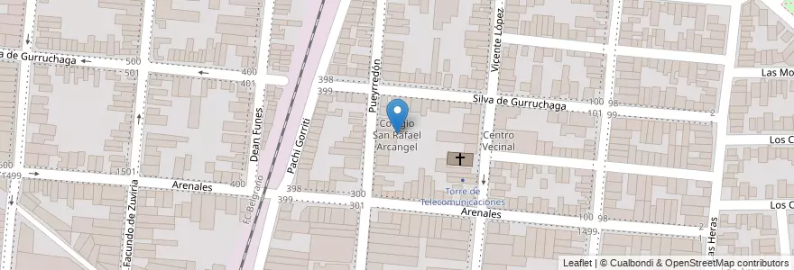Mapa de ubicacion de Colegio San Rafael Arcangel en アルゼンチン, サルタ州, Capital, Municipio De Salta, Salta.