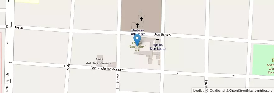Mapa de ubicacion de Colegio "San Rafael" I-5 en 阿根廷, Corrientes, Departamento Curuzú Cuatiá, Municipio De Curuzú Cuatiá.