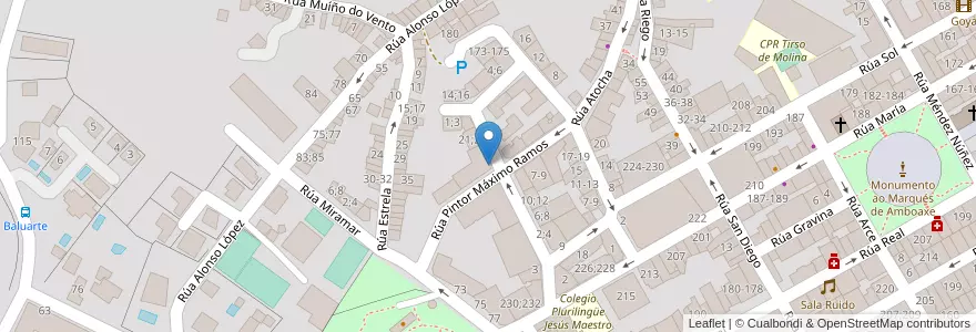 Mapa de ubicacion de Colegio San Rosendo en Spanien, Galicien, A Coruña, Ferrol, Ferrol.
