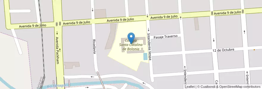 Mapa de ubicacion de Colegio Santa Catalina de Bolonia en Argentinië, Salta, General San Martín, Municipio De Tartagal, Tartagal.