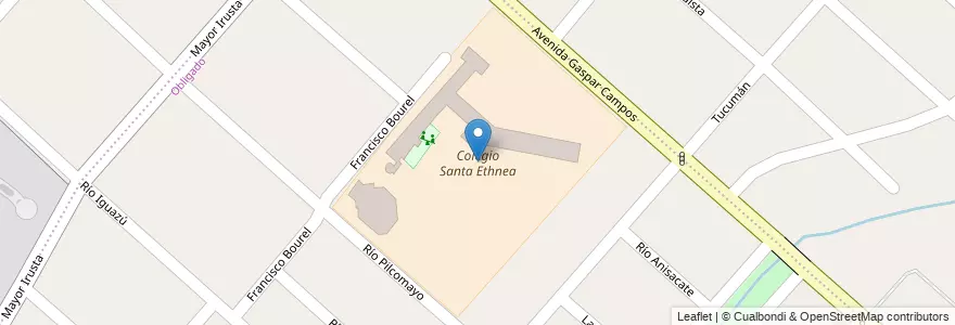 Mapa de ubicacion de Colegio Santa Ethnea en Argentine, Province De Buenos Aires, Partido De San Miguel, Bella Vista.
