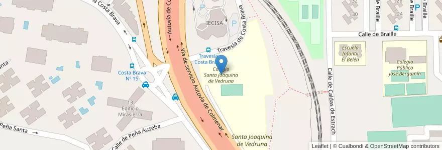 Mapa de ubicacion de Colegio Santa Joaquina de Vedruna en Spanje, Comunidad De Madrid, Comunidad De Madrid, Área Metropolitana De Madrid Y Corredor Del Henares, Madrid.