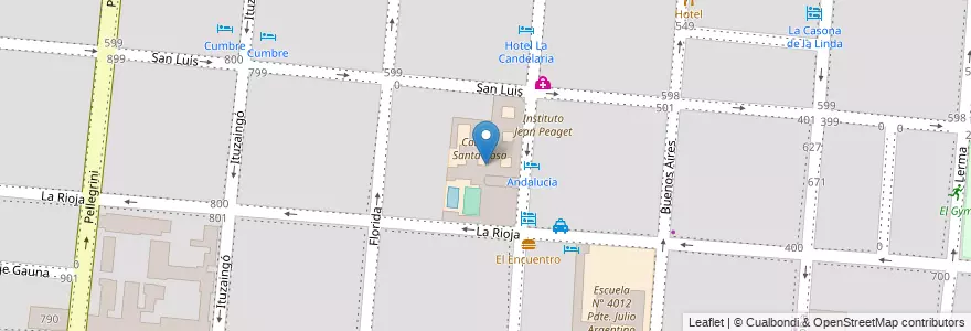 Mapa de ubicacion de Colegio Santa Rosa en アルゼンチン, サルタ州, Capital, Municipio De Salta, Salta.