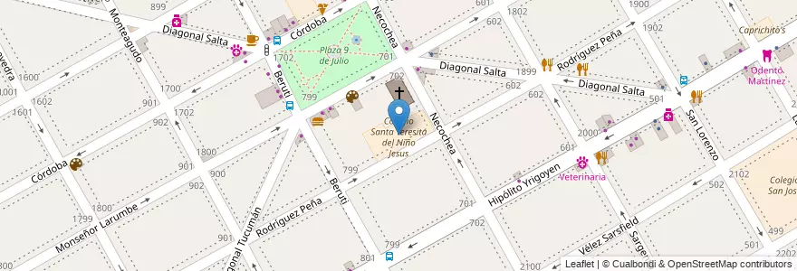 Mapa de ubicacion de Colegio Santa Teresita del Niño Jesus en Argentinië, Buenos Aires, Partido De San Isidro, Martínez.