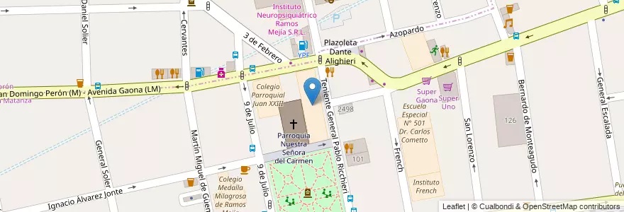 Mapa de ubicacion de Colegio Santo Domingo en Argentinië, Buenos Aires, Partido De La Matanza, Ramos Mejía.