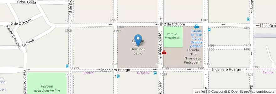 Mapa de ubicacion de Colegio Santo Domingo Savio en Argentinië, Chubut, Departamento Escalante, Comodoro Rivadavia.