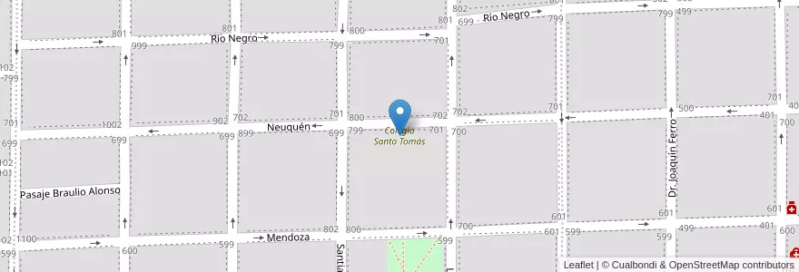Mapa de ubicacion de Colegio Santo Tomás en Arjantin, La Pampa, Municipio De Santa Rosa, Departamento Capital, Santa Rosa.