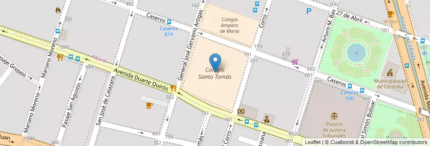 Mapa de ubicacion de Colegio Santo Tomás en アルゼンチン, コルドバ州, Departamento Capital, Pedanía Capital, Córdoba, Municipio De Córdoba.