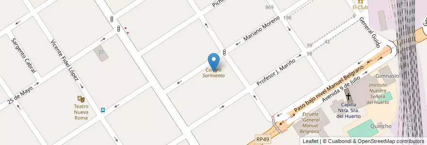 Mapa de ubicacion de Colegio Sarmiento en Arjantin, Buenos Aires, Partido De Lomas De Zamora.