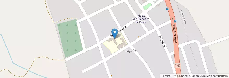 Mapa de ubicacion de Colegio Secundariao N° 26 en Arjantin, Jujuy, Departamento Humahuaca, Municipio De Humahuaca.