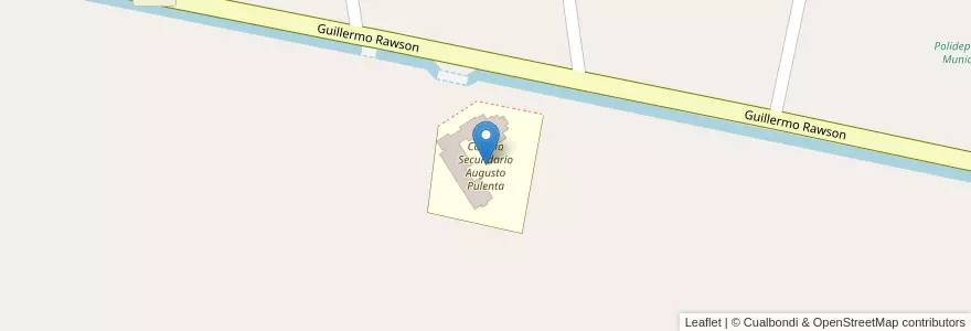 Mapa de ubicacion de Colegio Secundario Augusto Pulenta en Argentina, San Juan, Chile, San Martín.