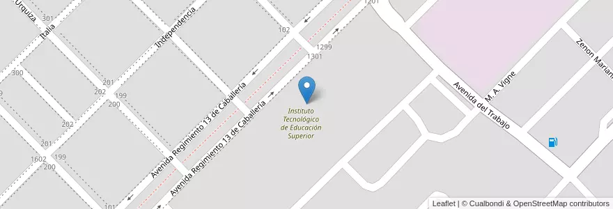 Mapa de ubicacion de Colegio Secundario Claro en el Monte en Argentinien, La Pampa, Departamento Toay, Municipio De Toay, Toay.