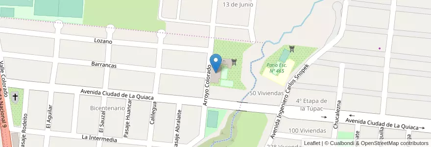 Mapa de ubicacion de Colegio Secundario de Arte N 42 en آرژانتین, Jujuy, Departamento Doctor Manuel Belgrano, Municipio De San Salvador De Jujuy, Alto Comedero.