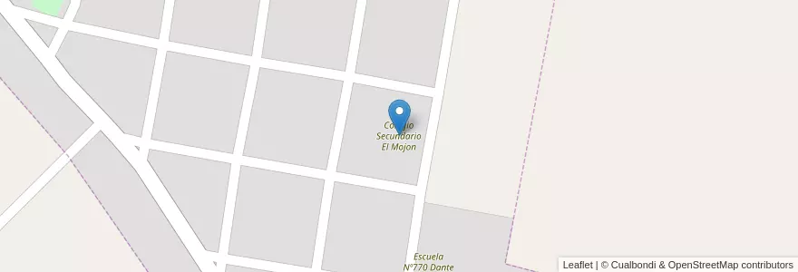 Mapa de ubicacion de Colegio Secundario El Mojon en Arjantin, Santiago Del Estero, Departamento Pellegrini, El Mojón.
