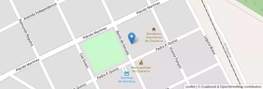 Mapa de ubicacion de COLEGIO SECUNDARIO FELIX MARIA ROMEO en アルゼンチン, コリエンテス州, Departamento San Roque, Municipio De Chavarría, Chavarría.