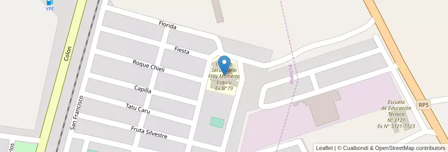Mapa de ubicacion de Colegio Secundario Fray Mamerto Esquiu Ex N°79 en 阿根廷, Salta, Orán, Municipio De Pichanal, Pichanal.