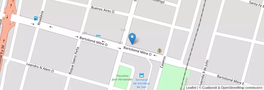 Mapa de ubicacion de Colegio Secundario José Manuel Estrada Ex 3 en Аргентина, Сальта, San José De Metán, Municipio De Metán, Metán.