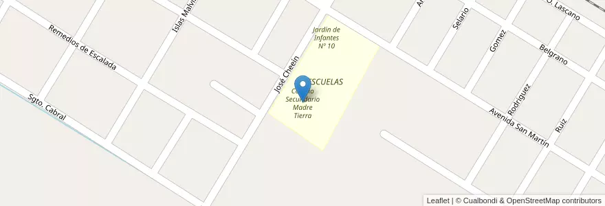 Mapa de ubicacion de Colegio Secundario Madre Tierra en الأرجنتين, Santiago Del Estero, Departamento Robles.