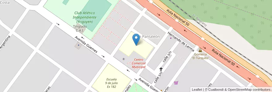 Mapa de ubicacion de Colegio Secundario N° 5090 en الأرجنتين, Salta, Orán, Municipio De Hipólito Yrigoyen, Hipólito Yrigoyen.
