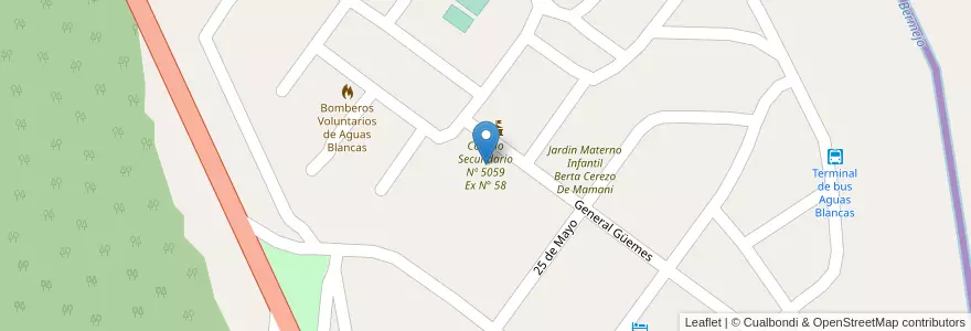 Mapa de ubicacion de Colegio Secundario Nº 5059 Ex N° 58 en Bermejo.