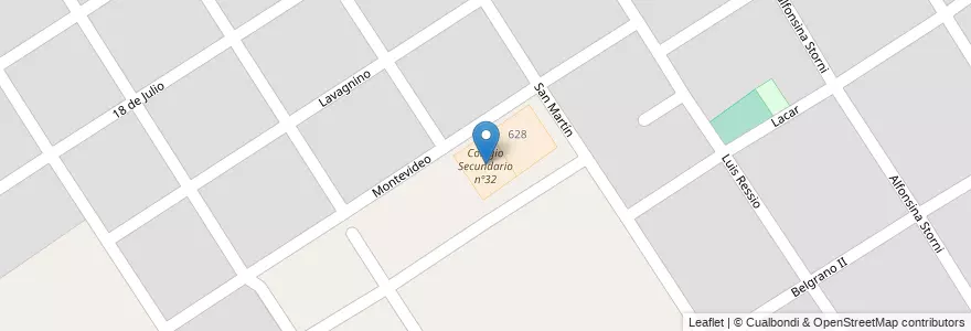 Mapa de ubicacion de Colegio Secundario nº32 en アルゼンチン, ブエノスアイレス州, Partido De Escobar, Garín.