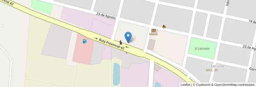 Mapa de ubicacion de Colegio Secundario Nº36 en アルゼンチン, フフイ州, Departamento El Carmen, Municipio De Monterrico.