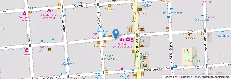 Mapa de ubicacion de Colegio Secundario Santo Tomás de Aquino, Balvanera en Argentina, Autonomous City Of Buenos Aires, Comuna 3, Autonomous City Of Buenos Aires.