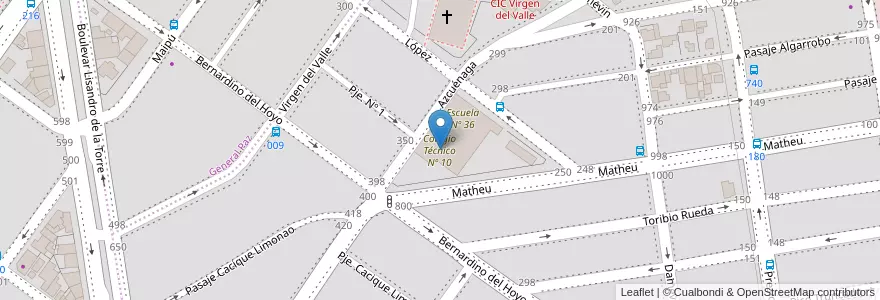 Mapa de ubicacion de Colegio Técnico Nº 10 en Arjantin, Şili, Santa Cruz, Deseado, Caleta Olivia.
