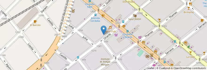Mapa de ubicacion de Colegio Uriarte, Villa Crespo en آرژانتین, Ciudad Autónoma De Buenos Aires, Buenos Aires, Comuna 15.