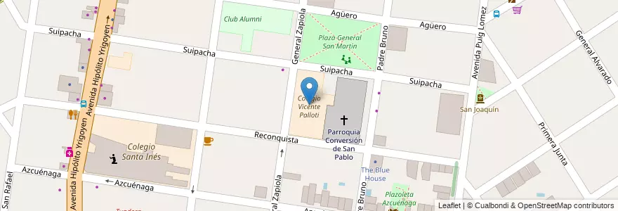 Mapa de ubicacion de Colegio Vicente Palloti en Arjantin, Buenos Aires, Partido De Lomas De Zamora, Turdera.