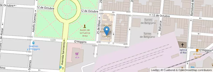 Mapa de ubicacion de Colegio en 아르헨티나, Salta, Capital, Municipio De Salta, Salta.