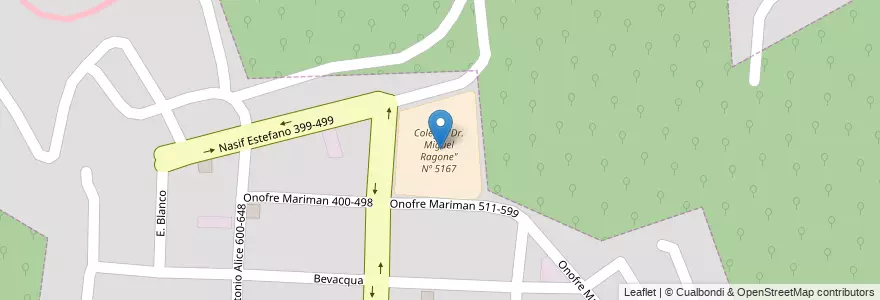 Mapa de ubicacion de Colegio"Dr. Miguel Ragone" Nº 5167 en آرژانتین, Salta, Capital, Municipio De Salta, Salta.