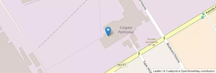 Mapa de ubicacion de Colgate Palmolive en 阿根廷, 布宜诺斯艾利斯省, Partido De Lomas De Zamora, Llavallol.