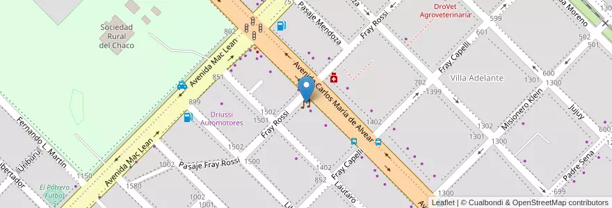 Mapa de ubicacion de Coliseo Disco en Аргентина, Чако, Departamento San Fernando, Ресистенсия, Resistencia.