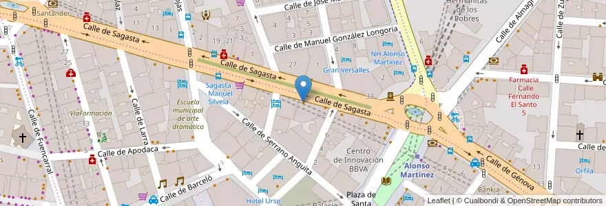 Mapa de ubicacion de Collin's en إسبانيا, منطقة مدريد, منطقة مدريد, Área Metropolitana De Madrid Y Corredor Del Henares, مدريد.
