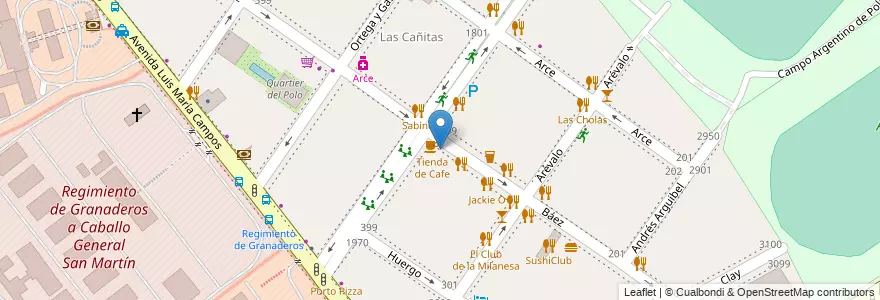 Mapa de ubicacion de Collins, Palermo en الأرجنتين, Ciudad Autónoma De Buenos Aires, Buenos Aires, Comuna 14.
