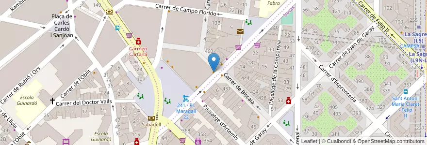 Mapa de ubicacion de Collonut en Espanha, Catalunha, Barcelona, Barcelonès, Barcelona.