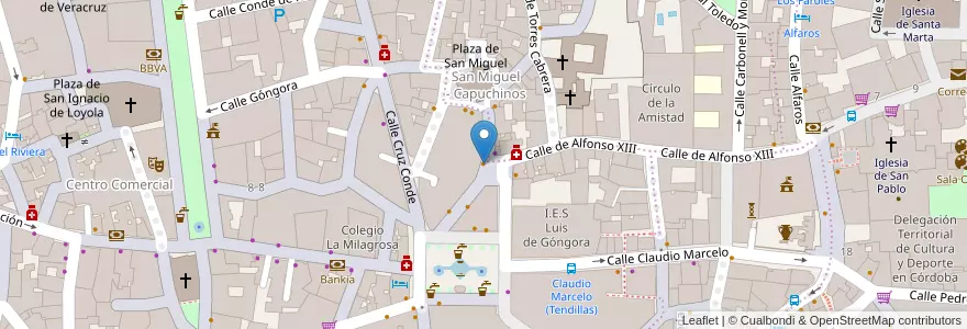 Mapa de ubicacion de Colombia 50 Café en Spain, Andalusia, Cordova, Cordova.