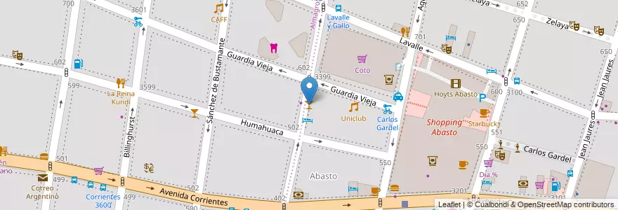 Mapa de ubicacion de Colombo, Balvanera en アルゼンチン, Ciudad Autónoma De Buenos Aires, Comuna 5, ブエノスアイレス.