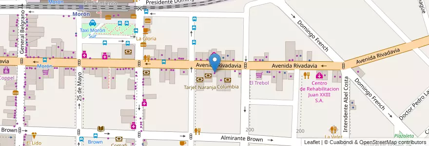 Mapa de ubicacion de Colombraro en Argentina, Buenos Aires, Partido De Morón, Morón.