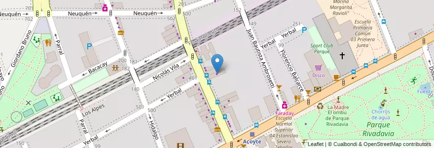 Mapa de ubicacion de Colombraro, Caballito en آرژانتین, Ciudad Autónoma De Buenos Aires, Buenos Aires, Comuna 6.