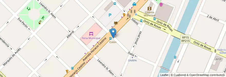 Mapa de ubicacion de Colón en Arjantin, Buenos Aires, Partido De Ensenada.