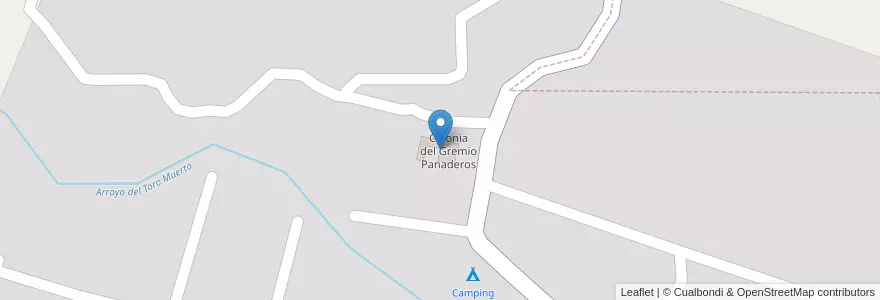 Mapa de ubicacion de Colonia del Gremio Panaderos en 阿根廷, Córdoba, Departamento Punilla, Pedanía San Roque, Municipio De Tanti, Villa Flor Serrana.
