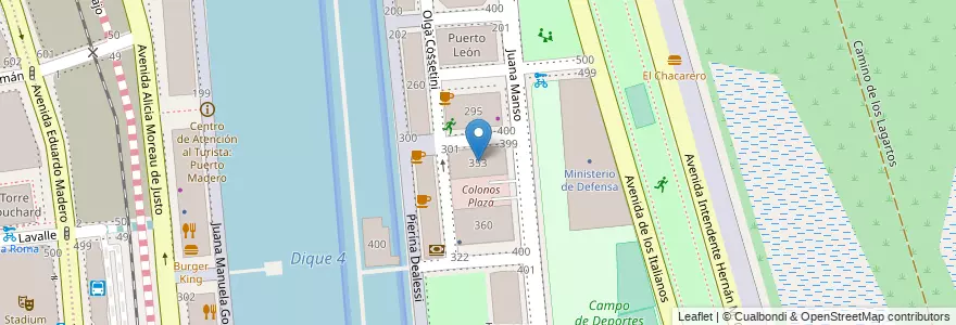 Mapa de ubicacion de Colonos Plaza Torre Norte, Puerto Madero en الأرجنتين, Ciudad Autónoma De Buenos Aires, Comuna 1, Buenos Aires.